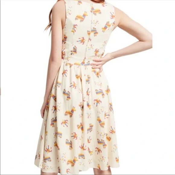 Modcloth Cutout Piñata Print Dress - Picture 2 of 8